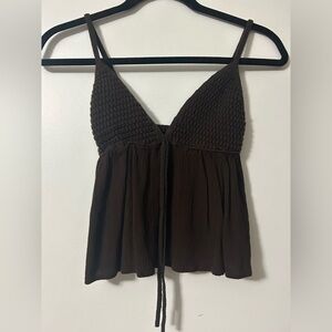Garage Dark Brown Knit Camisole